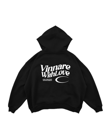 HOODIE OVERSIZE NEGRO WITH LOVE