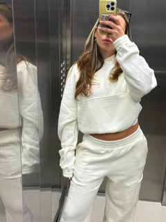 Conjunto deportivo Dama/ Pantalon wide leg CRUDO