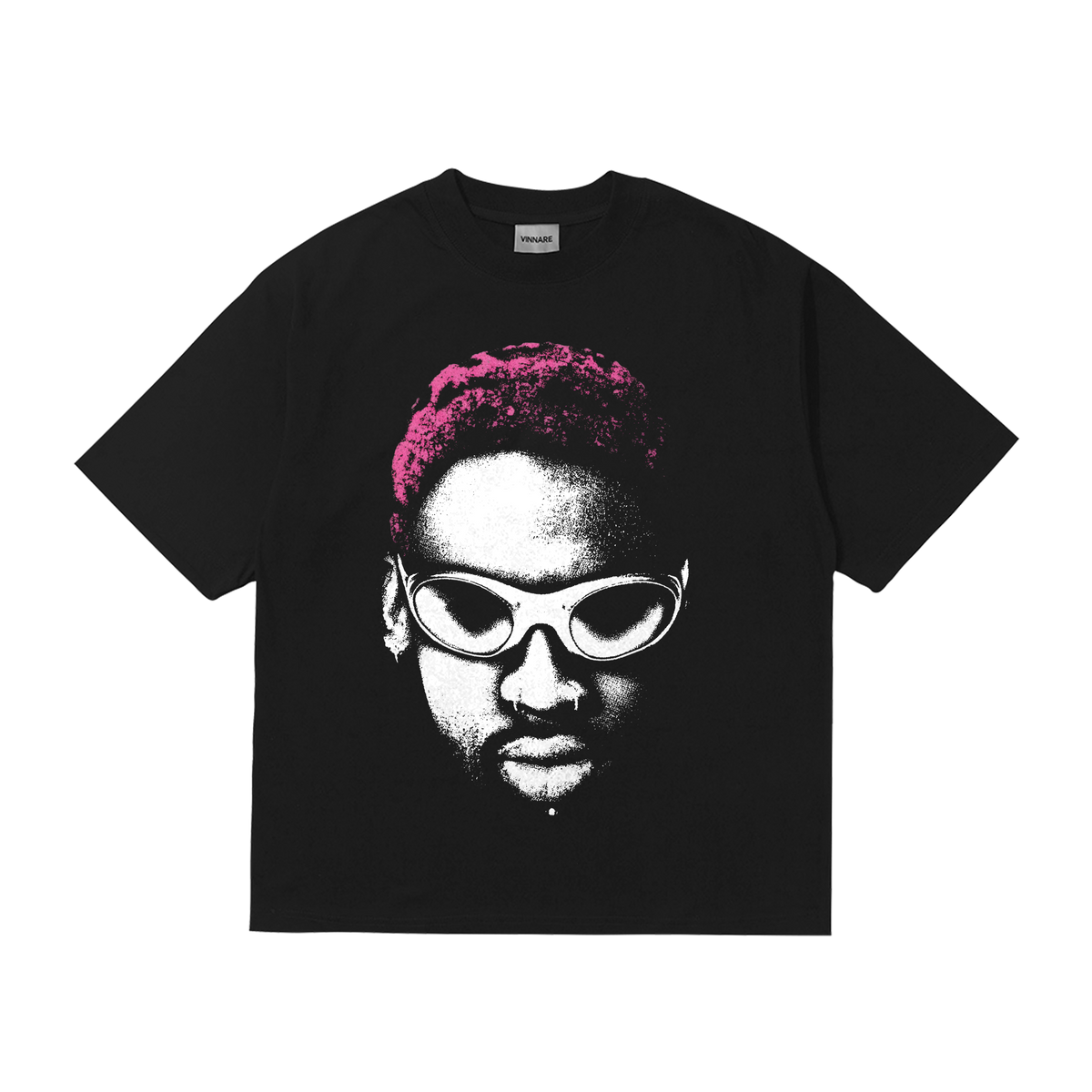 REMERA NEGRA OVERSIZE “PINK RODMAN”