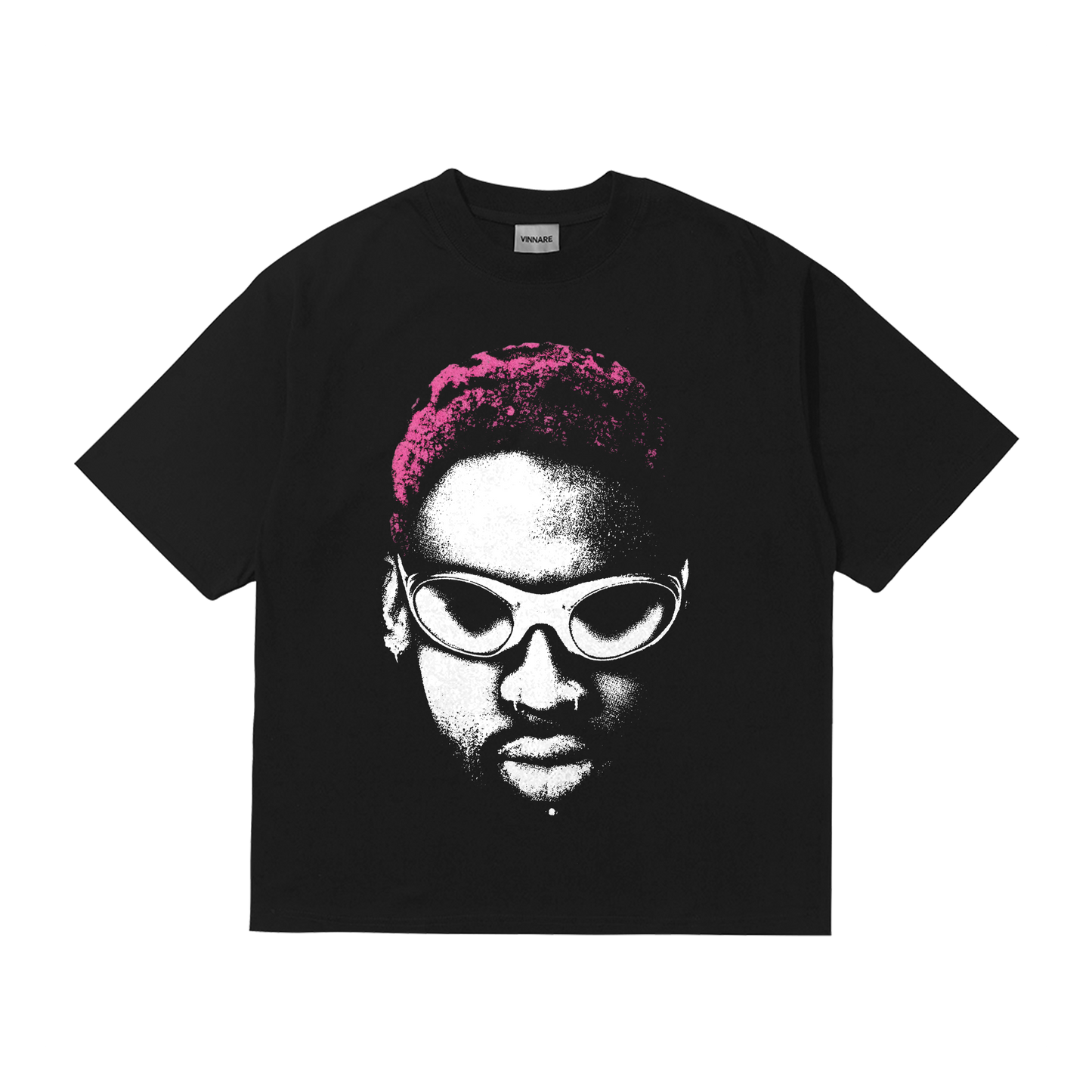 REMERA NEGRA OVERSIZE “PINK RODMAN”