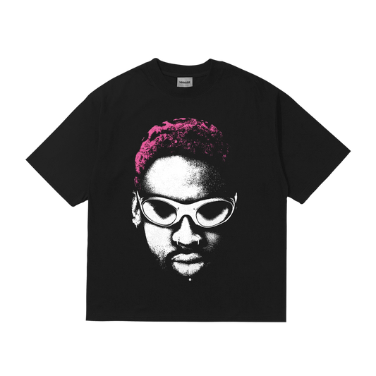 REMERA NEGRA OVERSIZE “PINK RODMAN”