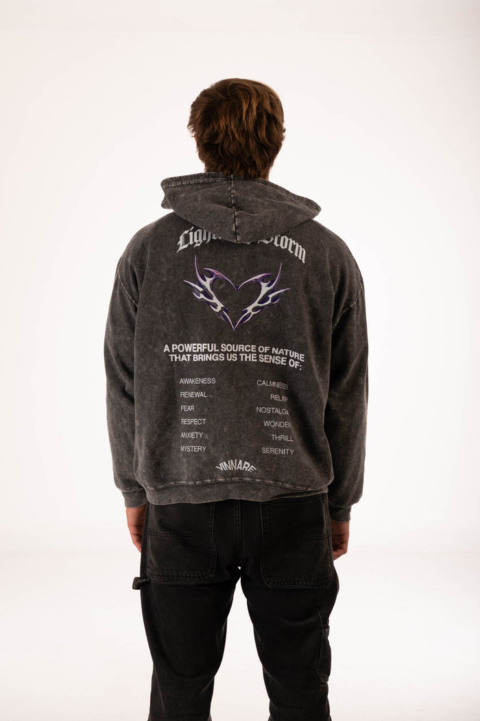 Lighting storm washed hoodie