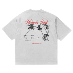 REMERA BLANCA SUNSET OVERSIZE