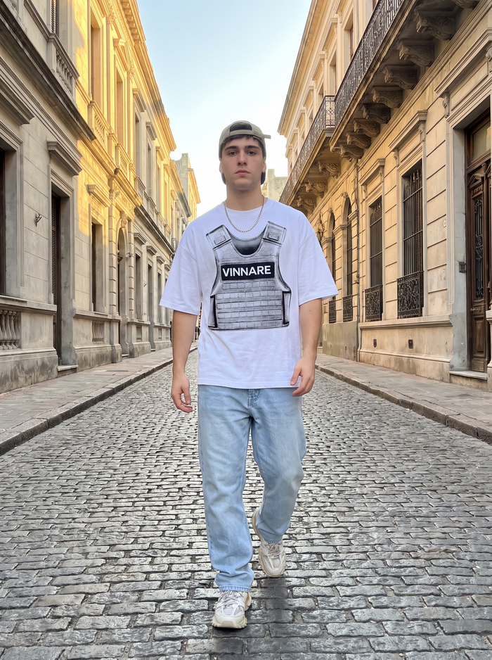 Remera Armored blanca Vinnare en Ciudad Vieja, Montevideo