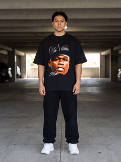 Remera 50 cent Vinnare puesta, cuerpo entero